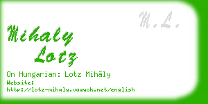 mihaly lotz business card